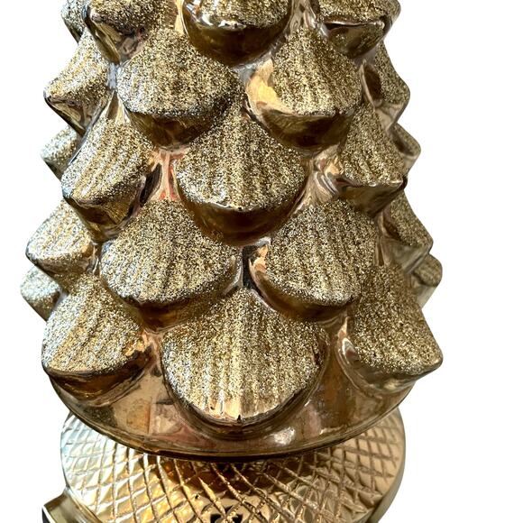 NEIMAN MARCUS Shiny Gold Tree Christmas Stocking Holder 11in Holiday Decor New - Picture 10 of 15